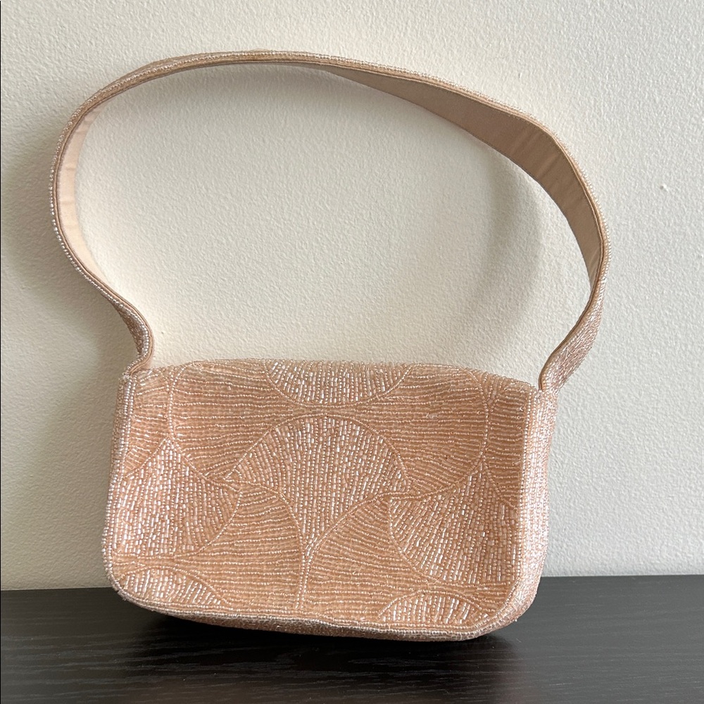 Anthropologie Cream Beaded Shoulder Bag - Picture 8 of 11